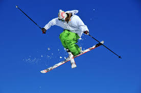 Ski Jump. Air. Freestyle. Ski
